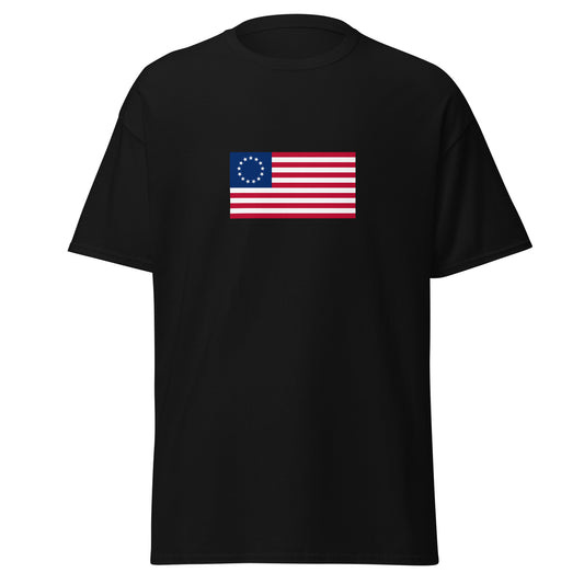 USA - 13 Stars & Stripes Betsy Ross Flag (1776) | American Flag Interactive History T-Shirt