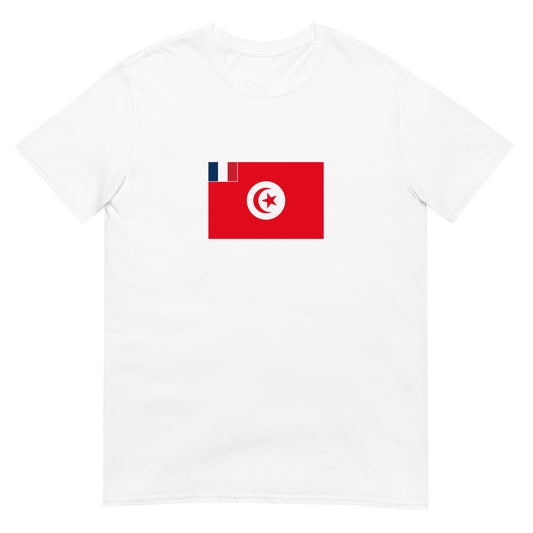 Tunisia - French Protectorate of Tunisia (1881-1956) | Historical Flag Short-Sleeve Unisex T-Shirt